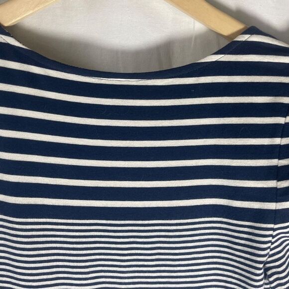 Anthropologie 1.9 One September Multi Stripe Seafarer Dress Ruched Sleeve Sz S - Picture 8 of 12